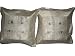 2 Elephant Banaras White Silver Decorative Cushion Covers
