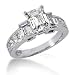 41UeimvJ1lL. SL75  14K White Gold Engagement Ring 2.00CT Emerald Cut
