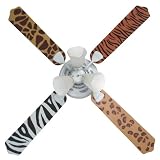 Ceiling Fan 52 Inch: Animal Print - Zebra, Leopard, Tiger, Cheetah