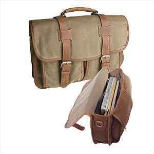 Korchmar Adventure Canvas Bomber Bag Flap Over with Computer Sleeve SF3005/SR0055