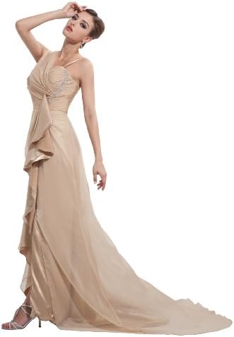 herafa p31076-6 Evening Gowns Elegant One Shoulder Sleeveless Handmade Flowers Long 0 A-Line Fresh Pink