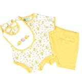 Baby Avenue 3-Piece Set Yellow - Size 6 - 9 Months