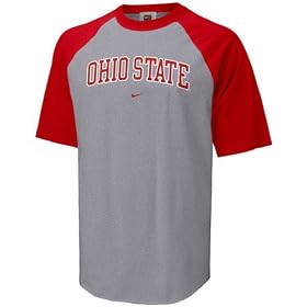 Nike Ohio State Buckeyes Ash Youth Raglan T-shirt
