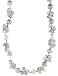 Sterling Silver Pearl Necklace 5 mm and 7.5 mm Freshwater, 18 inch long