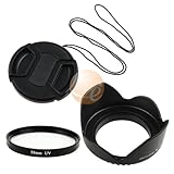 Camera lens Hood+Cap+Filter For Canon Nikon 58mm 58 mm