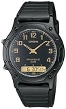 Casio Men's AW49H-1BV Black Resin Quartz Watch with Black Dial