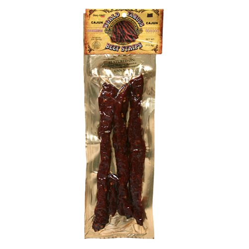 Gary West Meats, Original Steak Strips, Cajun, 4-Ounce Units (Pack of 3) by Dried Beef
