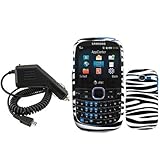 iNcido Brand Samsung A187 Combo Rapid Car Charger + Black/White Zebra Prote ....