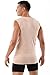 ALBERT KREUZ Men's Invisible Sleeveless v-Neck Business Undershirt Stretch Cotton Nude Beige