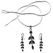 Pendant and Earrings Set in Sterling Silver With Garnet Gemstones Jewelry 36 Grams (gpers009b)