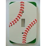 Buy 3-d Baseball Single Switch Plate By Brainerd Studio by Liberty Hardware