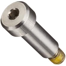 303 Stainless Steel Shoulder Screw, Hex Socket Drive, Nylon Patch
