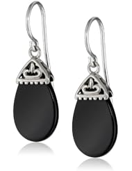 Sterling Silver Gemstone Teardrop Earrings