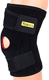 Yosoo Adjustable Neoprene Knee Support Brace with Basic Open Patella Stabilizer Kneecap Support and Lateral Stabilizers for Workout