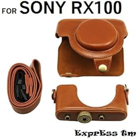 Express (Tm) HIGH QUALITY Leather Case Bag Cover for Sony Dsc-rx100 (LIGHT BROWN)