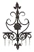 19" Elegant French Antique Style Fleur-de-Lis Pillar Candle Wall Sconce