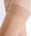 BriteLeafs Opaque Thigh High Compression Stockings Firm Support 20-30 mmHg, Open Toe, Lace Top, Silicone Band - Gradient Compression (Small, Black)
