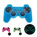 BLUE GLOW in DARK Playstation 3 PS3 Wireless Game Controller Anti-Slip Silicone Case Skin Protector Cover (Many Colors Available)