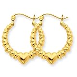10k Polished Hollow Classic Earrings