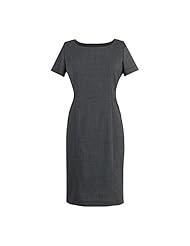 Polyester/Spandex/Wool Short Sleeves Princess Seams   Waistline Shift  Dress