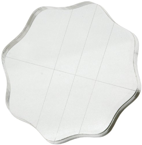 Apple Pie Memories Apple Pie Memories Acrylic Stamp Block with Grips and Grid, 3.5 x 3.5 x 0.5-Inch