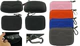 Hard Shell Nylon Carrying Case + Screen Protector for Garmin Nuvi 200w 250w 260w 580 650 660 670 680 710 750 760 770 780 850 860 880 GPS Vehicle Navigator - 7 Colors Choices