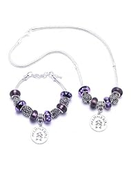 My Little Girl Charm Bracelet and Necklace Gift Set Girls Pandora Style Gift Boxed