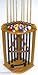 8 Pool Cue Stick & Pool Table Ball Set - Floor Rack Stand Oak Finish