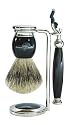 Edwin Jagger Handmade English Imitation Ebony 3 Piece (gillette  Mach 3) Shaving Set With Best Badger Brush S281k44