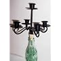 Wrought Iron 5 Candle Holder for Wine Bottle Candelabra