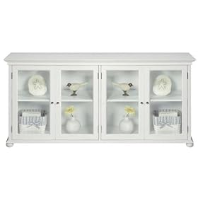 Hampton Bay Console With 4 Glass Doors, 4 GLASS DOORS, WHITE by Home Decorators Collection