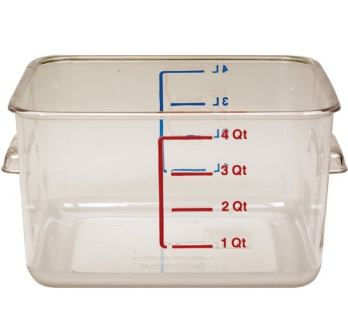 Rubbermaid-4 Qt. Clear Square Carb X Space Saving Container; 8 3/4