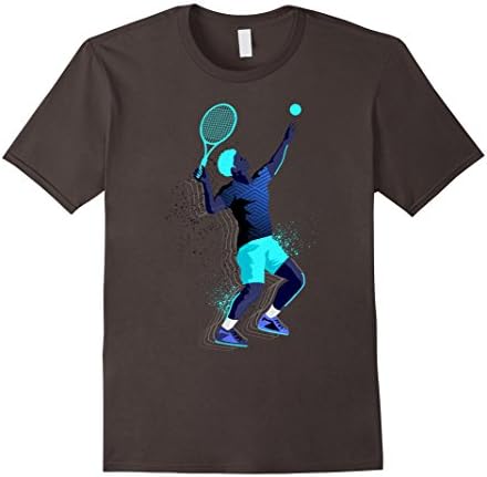 Men's Tennis T-Shirt Neon Tennis Player Tee 2XL Asphalt
