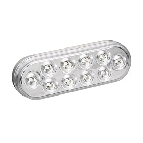 Wesbar LED 6-Inch Oval Backup Light, Grommet Mount, 10-Diode, White by Wesbar