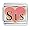 Pink Sis Heart Enamel Italian Charm - fits Nomination Classic Bracelet - (Exclusive to Amazon)