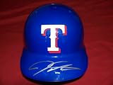 Josh Hamilton Autographed Texas Rangers Full Size Batting Helmet, Proof Photo of Josh Signing for Us.