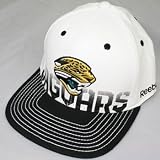 Jacksonville Jaguars Reebok White 2010 Sideline Player Pro Shape Flat Brim Flex Hat - Large-XL