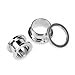 BodyJ4You 2 Pieces Plugs Tunnel Steel Screw Fit Flesh Tunnel Plug 10 Gauge - 20mm