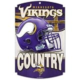 Minnesota Vikings Wood Sign Graphics Antique Matte Finish Laminate Top Durability