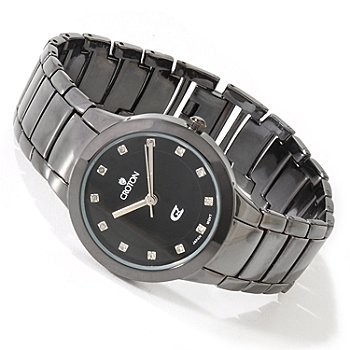 Croton Women's Quartz Diamond Accent Bracelet Watch CX228017BKRD