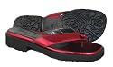 TARYN ROSE Tyra Metallic Burgundy Leather Sandals