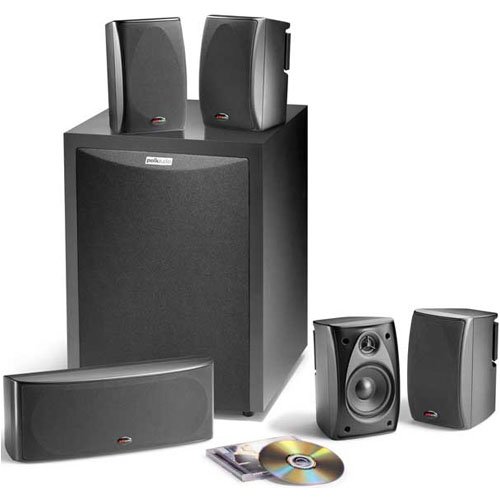 1 Polk Audio Rm6750 5 1 Channel Home Theater Speaker System Set Of Six Black For Sale Home Theater Systems 3401