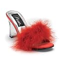 ROMANCE-301F, Color: Red Fur, Women's Size (US): 14