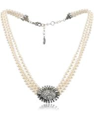Ben-Amun Jewelry "Pearl and Crystal" Crystal Sunflower Necklace