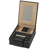 Black leather travel case by Wolf Designs