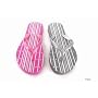 Clearance Limited Stock - Ladies/Womens Flip Flops with Stripes (Pink Grey)