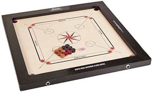 Surco Champion Speedo Carrom Board with Coins and Striker, 16mm