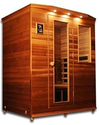 ClearLight IS-3 Three Person Sauna Infrared Fusion Power Carbon-Ceramic Heaters *Red Cedar* New