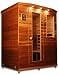 ClearLight IS-3 Three Person Sauna Infrared Fusion Power Carbon-Ceramic Heaters *Red Cedar* New