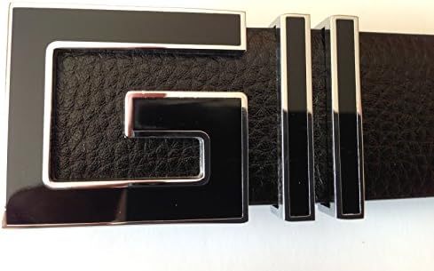 Eurodesign G Mens Leather Belt Adjustable (36-38, Black)